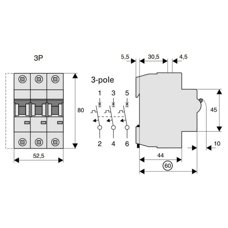 Rozłącznik modułowy 3P 40A IP40 EATON wymiary.jpg