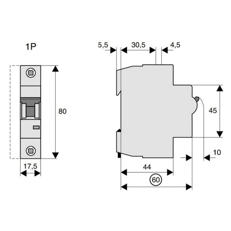 Lampka modułowa pojedyncza Z-EL-OR230 pomarańczowa EATON wymiary.jpg