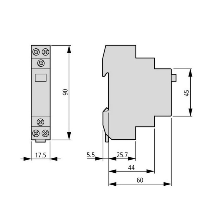 Stycznik instalacyjny Z-SCH230 1P 25A 2NO EATON wymiary.jpg