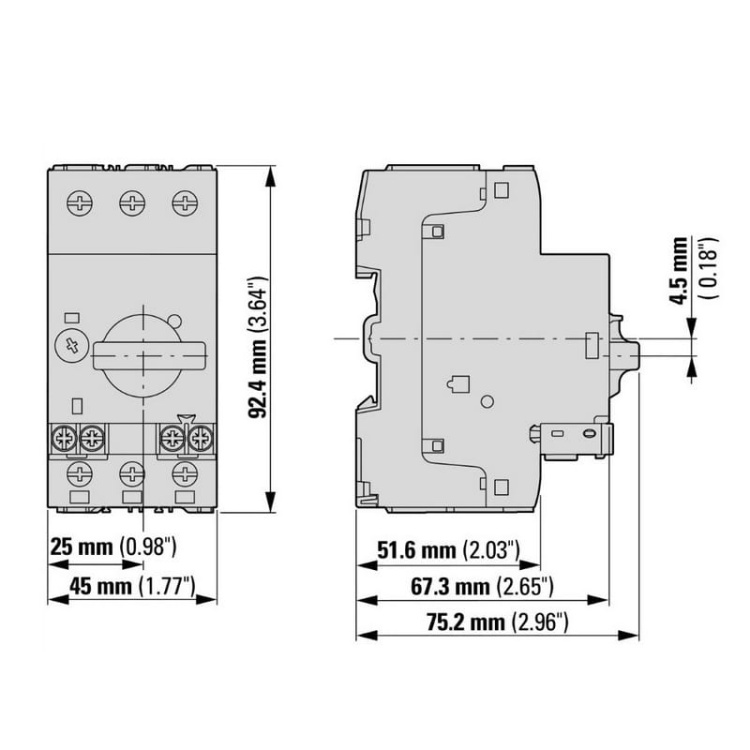 Wyłącznik silnikowy PKZM0-20-EA 3P 9kW 16-20A EATON wymiary.jpg