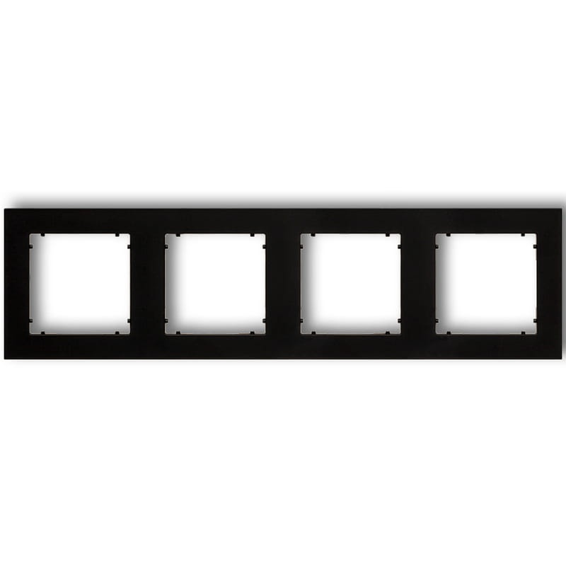 Ramka uniwersalna poczwórna czarny mat Mini Karlik