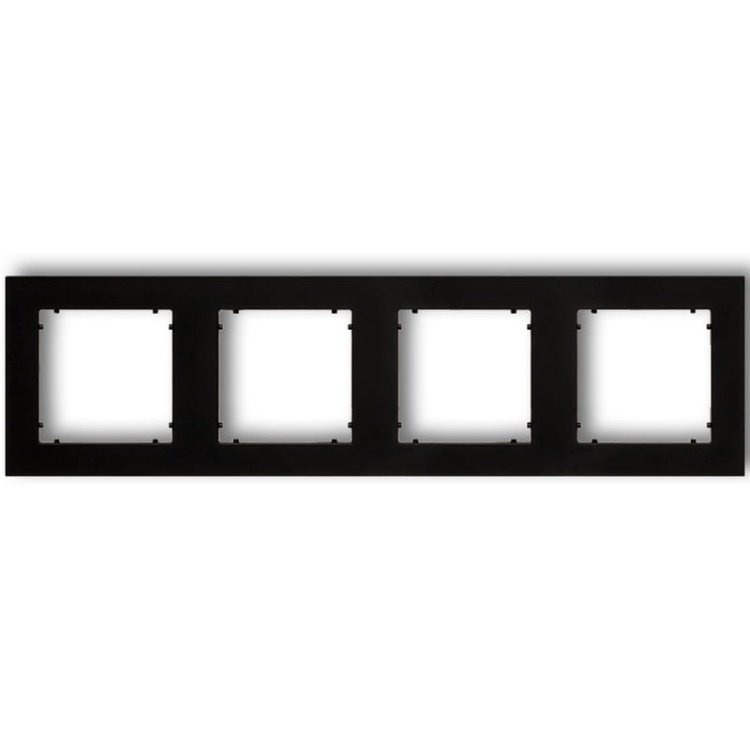 Ramka uniwersalna poczwórna czarny mat Mini Karlik