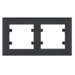 Ramka podwójna pozioma Lumina Intense WL5723 czarny mat HAGER