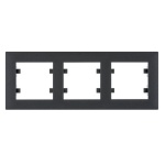 Ramka potrójna pozioma Lumina Intense WL5733 czarny mat HAGER