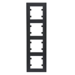 Ramka poczwórna pionowa Lumina Intense WL5643 czarny mat HAGER