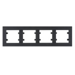 Ramka poczwórna pozioma Lumina Intense WL5743 czarny mat HAGER