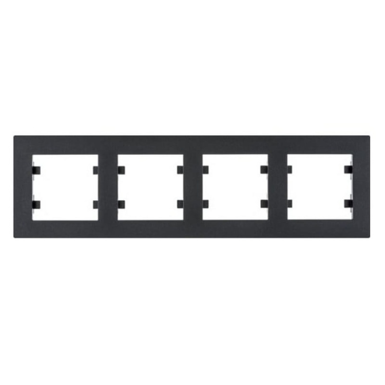 Ramka poczwórna pozioma Lumina Intense WL5743 czarny mat HAGER