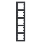 Ramka pięciokrotna pionowa Lumina Intense WL5653 czarny mat HAGER