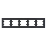 Ramka pięciokrotna pozioma Lumina Intense WL5753 czarny mat HAGER