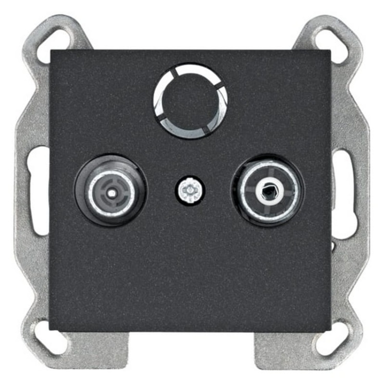 Mechanizm gniazda abonenckiego RTV końcowego czarny mat WL3013 Lumina HAGER