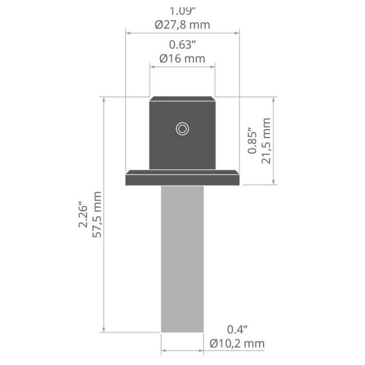 Zawieszka W-KG-Z wzdłużna do karton-gipsu zasilająca czarna C28198L07 KLUŚ wymiary.jpg