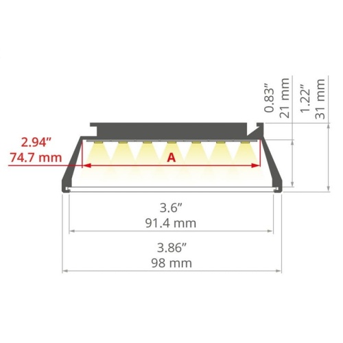 Profil LED OMODO-100 srebrny anodowany bez przesłony KLUŚ wymiary.jpg
