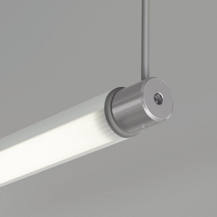 Profil LED OLEK biały, bez przesłony KLUŚ przykład z zawieszkami