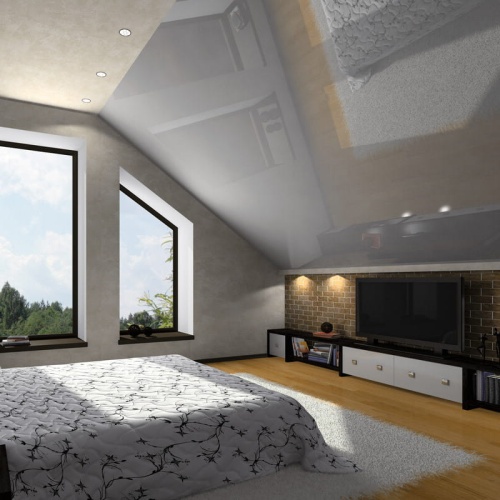 Pierścień oprawy punktowej ALOR GU10 biały mat IP20 DSO-W Kanlux 26790 aranżacja sypialni.jpg