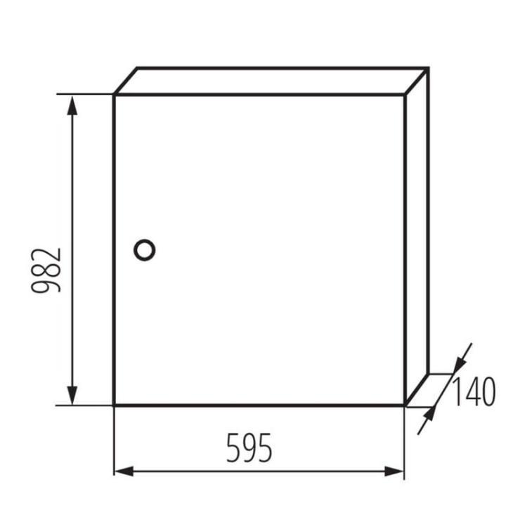 Rozdzielnica metalowa natynkowa KP-DB-I-MS-624 IP30 IDEAL 32657 wymiary