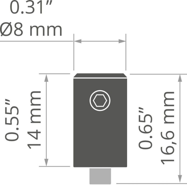 Zawieszka FI-8-PRET-ZM C28189N00 srebrna KLUŚ wymiary.jpg