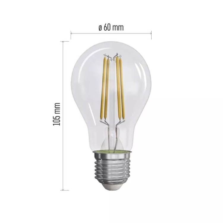 Żarówka E27 LED Filament A60 5W b. ciepła 2700K 1060lm ZF5157 EMOS wymiary.jpg