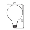 Źródło światła LED XLED E27 G95 4W 250lm 1800K KANLUX 33518 wymiary.jpg