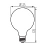 Źródło światła LED XLED E27 G125 4W 250lm 1800K KANLUX 33519 wymiary.jpg