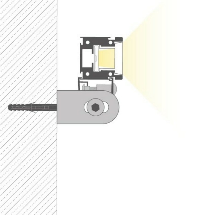 Mocownik HR-OPTI C28090N00 srebrny KLUŚ montaż profilu do mocownika.jpg