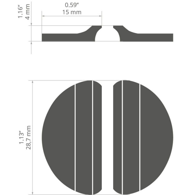 Mocownik DCP do przewodu C28058C00 szary KLUŚ wymiary.jpg