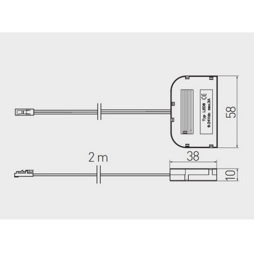 Dystrybutor do oświetlenia LED 6 gniazd GTV wymiary.jpg