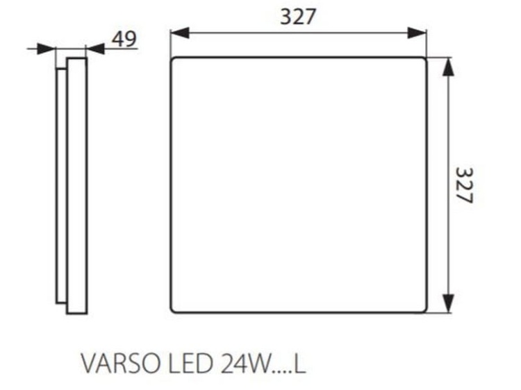 Plafon LED VARSO z czujnikiem ruchu kwadratowy 24W 2280lm IP54 b.neutralny KANLUX