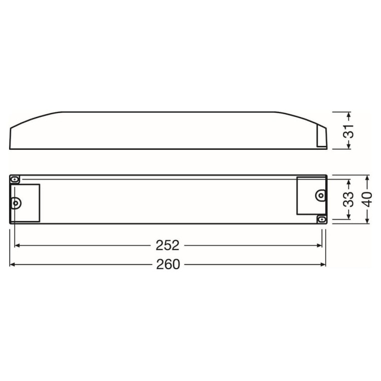 Zasilacz do LED Osram ELEMENT 120/220-240/12 G2 wymiary