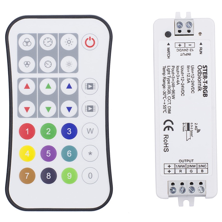 Zestaw sterowania RGB UNISTER-S-RGB 12-24V DC 4A/KANAŁ