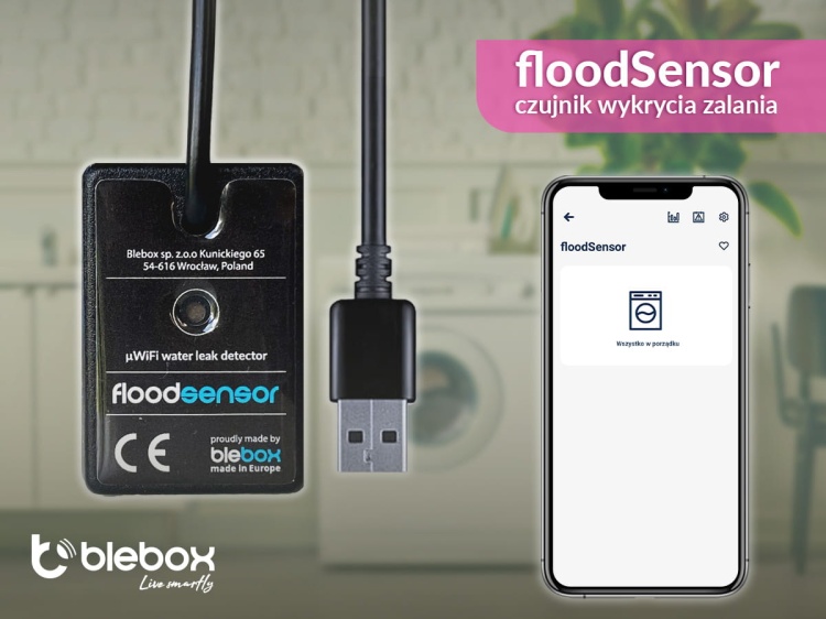 Detektor wycieku wody floodSensor BleBox