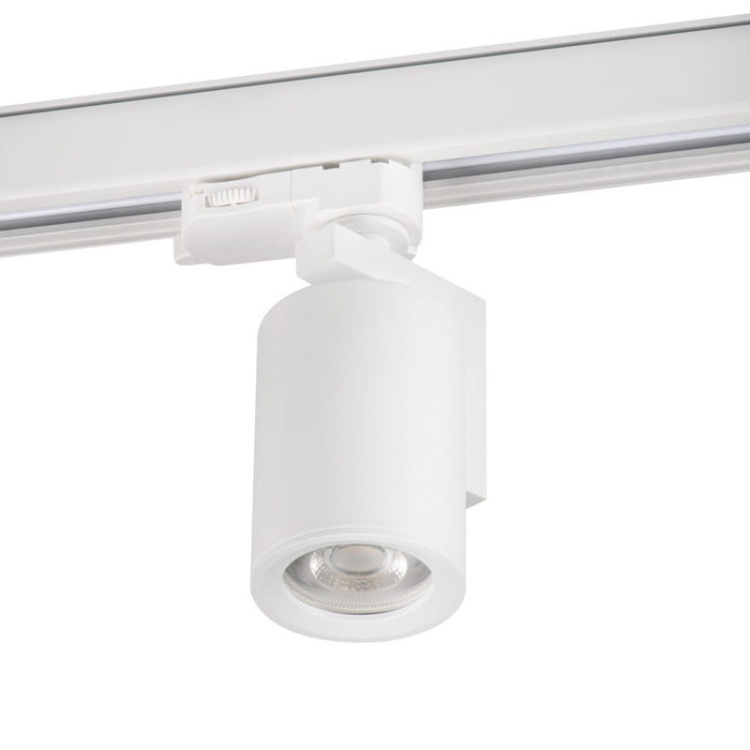 Projektor LED na szynoprzewód ACORD ATL4 biały GU10 Kanlux 33147 skierowany w dół.jpg