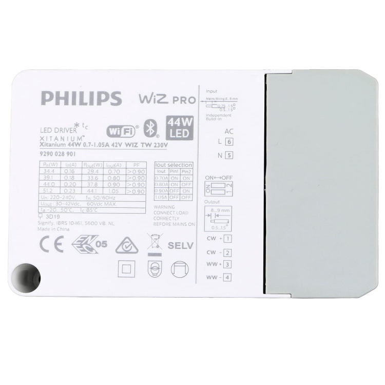 Xitanium 44W 0.7-1.05A 42V WiZ TW 230V  929002890106