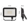 Naświetlacz LED INOVO 20W 2200lm 4000K IP65 EMOS ZS2622 wymiary