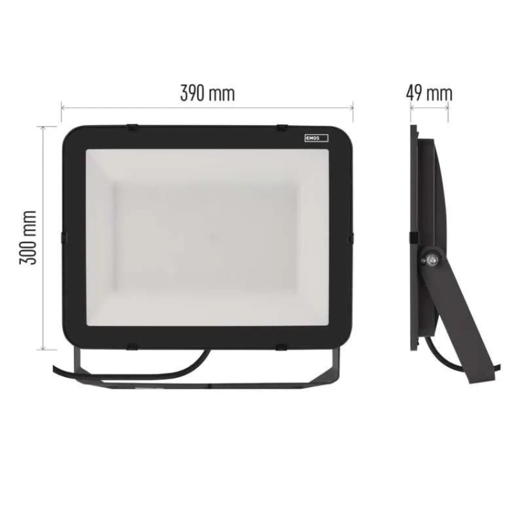 Naświetlacz LED INOVO 200W 22000lm 4000K IP65 EMOS ZS2672 wymiary