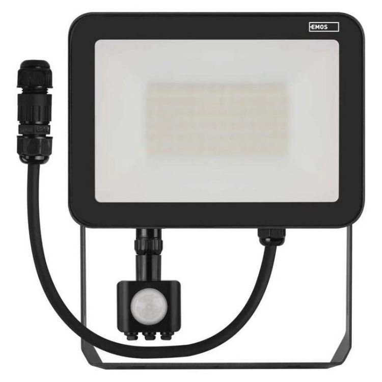 Naświetlacz LED INOVO z czujnikiem PIR 50W 5500lm 4000K IP65 EMOS ZS2742 przód