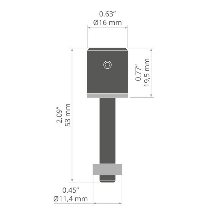 Zawieszka wzdłużna do zasilania W-BOX-Z C28253N00 srebrna KLUŚ wymiary.jpg