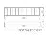 Oprawa rastrowa natynkowa NOTUS 2xT8 LED 120cm max 36W Kanlux 