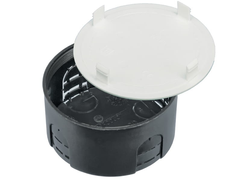 Puszka instalacyjna podtynkowa czarna z denkiem PAWBOL