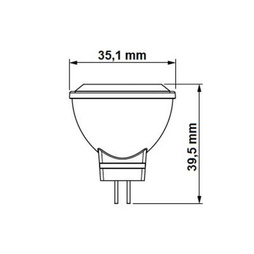 Żarówka Philips LED MR11 GU4 MASTER LEDspot VALUE 3,5W 827 b.ciepła 24D 200lm wymiary.jpg