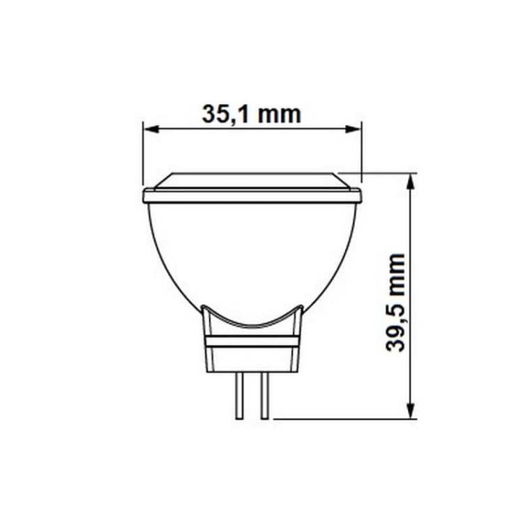 Żarówka Philips LED MR11 GU4 MASTER LEDspot VALUE 3,5W 827 b.ciepła 24D 200lm wymiary.jpg