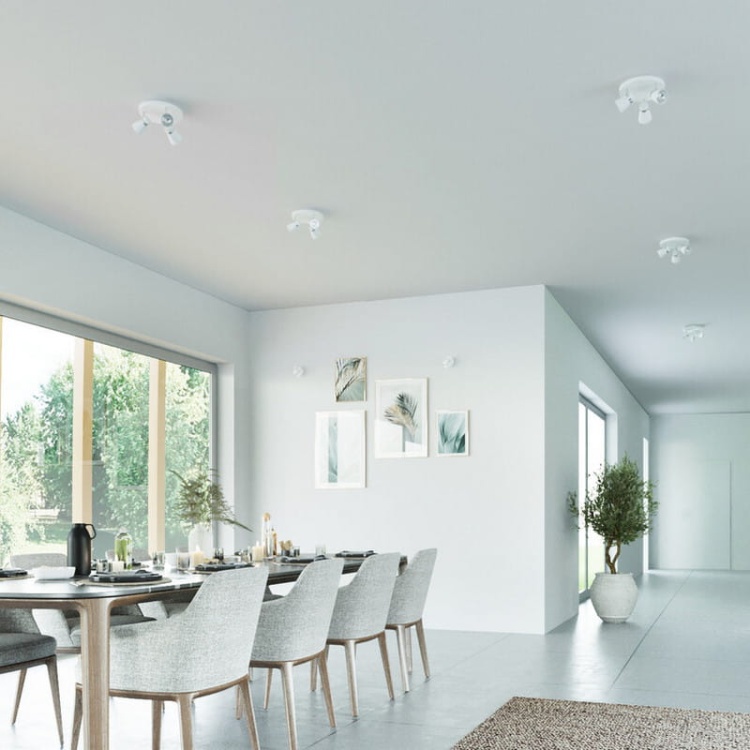 Spot 3-punktowy regulowany ENALI GU10 3x10W okrągły biały Kanlux aranżacja.jpg