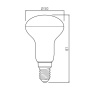 Żarówka LED E14 R50 6=43W 520lm 3000K b. ciepła 120° GTV wymiary.jpg