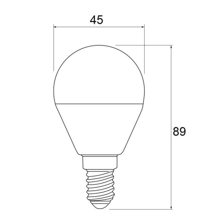 Żarówka LED E14 B45 8=55W 720lm 3000K b. ciepła 230V 160° GTV wymiary.jpg