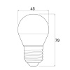 Żarówka LED E27 kulka B45C 6=43W 520lm 4000K b. neutralna 230V 160° GTV wymiary.jpg