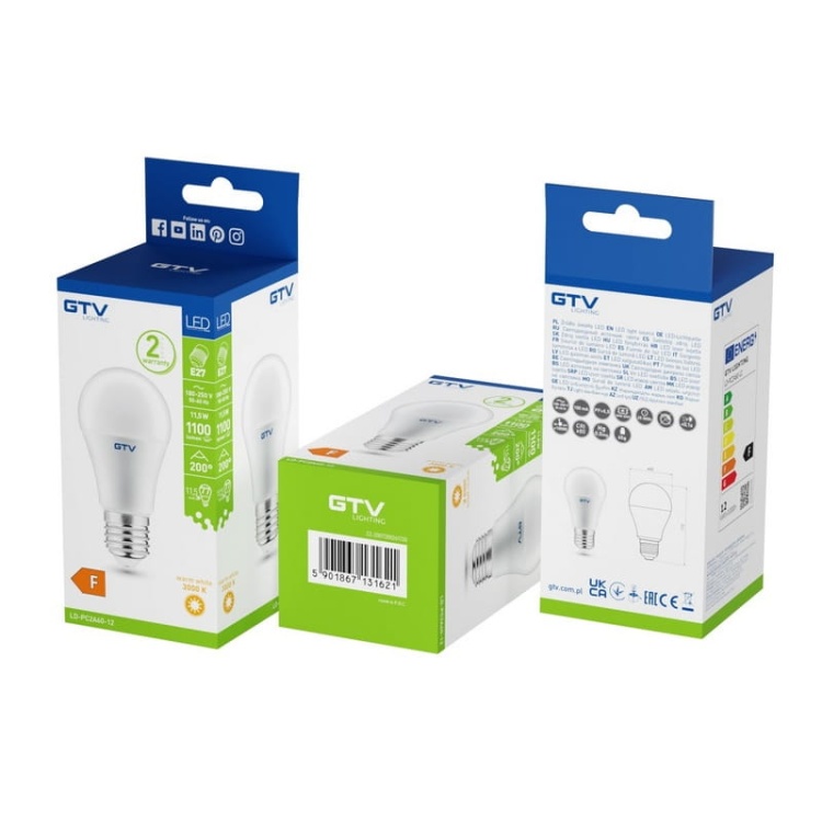 Żarówka LED E27 A60 8=55W 720lm 3000K b. ciepła 230V 180° GTV opakowanie.jpg