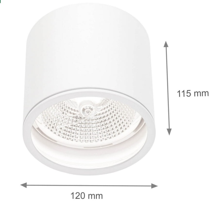 CHLOE AR111 GU10 natynkowa na wymienne źródło światła GU10
SLIP005031 wymiary