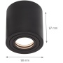 Oprawa natynkowa CHLOE GU10 IP65 czarna okrągła