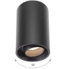 Oprawa natynkowa CHLOE SPOT GU10 czarna okrągła SLIP004007