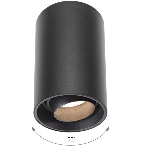 Oprawa natynkowa CHLOE SPOT GU10 czarna okrągła SLIP004007