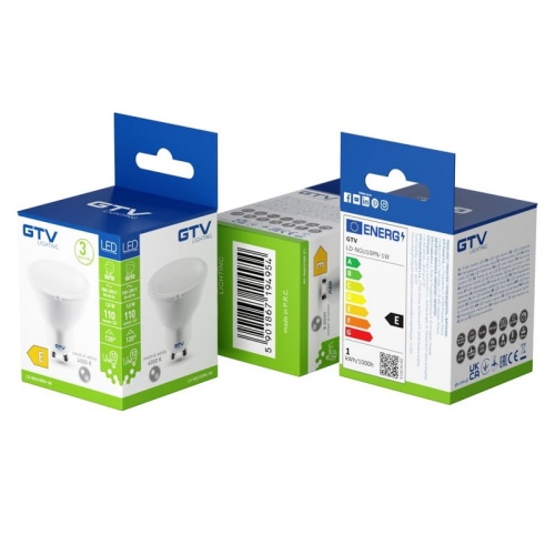 Żarówka LED GU10 1=12W 110lm 4000K b. neutralna 230V 120° GTV opakowanie.jpg